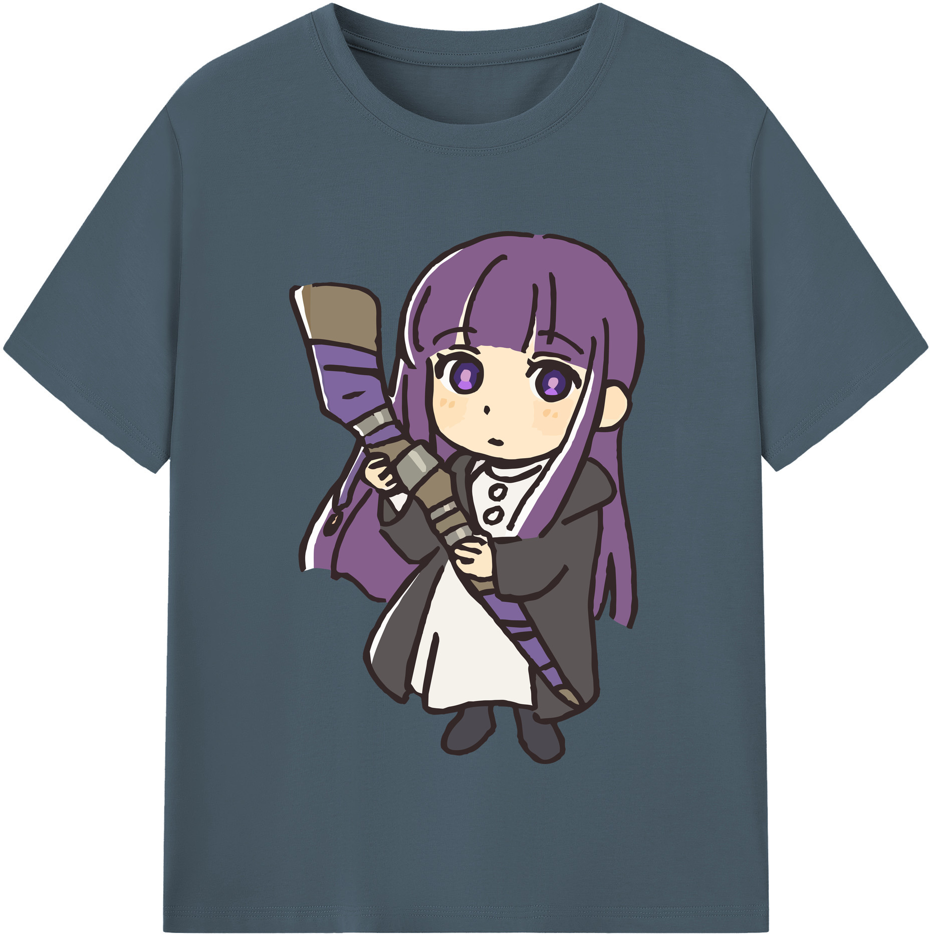 （画像用） 葬送のフリーレン Frieren 綿100％半袖Tシャツ（フロントプリント）